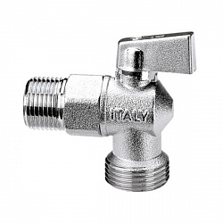Кран латунный для стиральных машин 1/2"x3/4" угловой ITAP