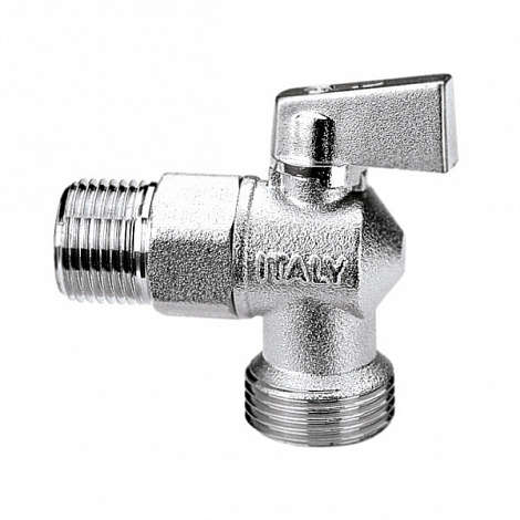 Кран латунный для стиральных машин 1/2"x3/4" угловой ITAP