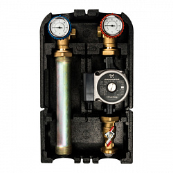 Насосная группа с прямым контуром 1" с насосом Grundfos UPSO 25-65 в теплоизоляции, 35 kW STOUT