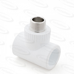 Тройник PP-R 32x3/4x32 с наружной резьбой РосТурПласт
