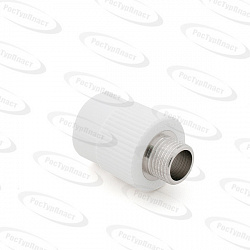 Муфта комбинированная PP-R 20x3/4 с наружной резьбой РосТурПласт